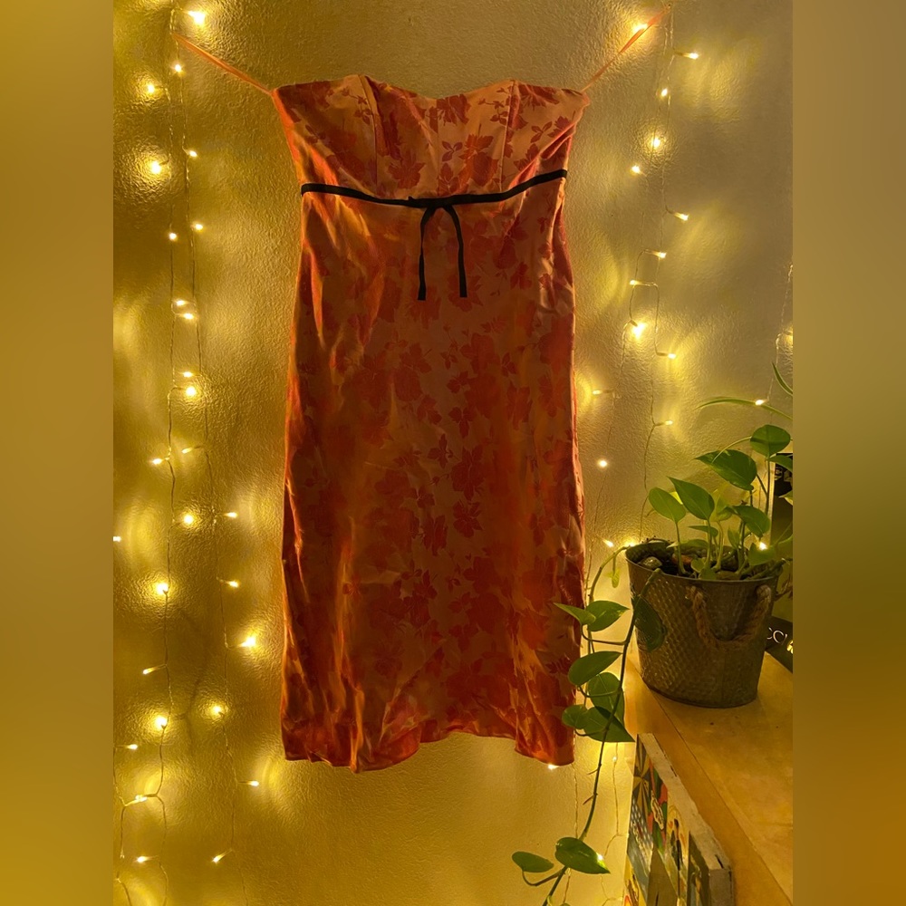 Banana Republic y2k strapless pink slip dress
